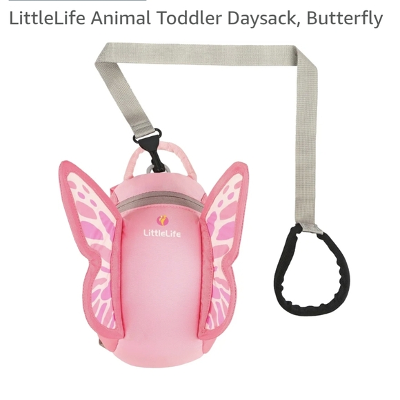 LittleLife Animal Toddler Backpack Daysack, Leash Butterfly Ages 1-3 - Picture 10 of 16